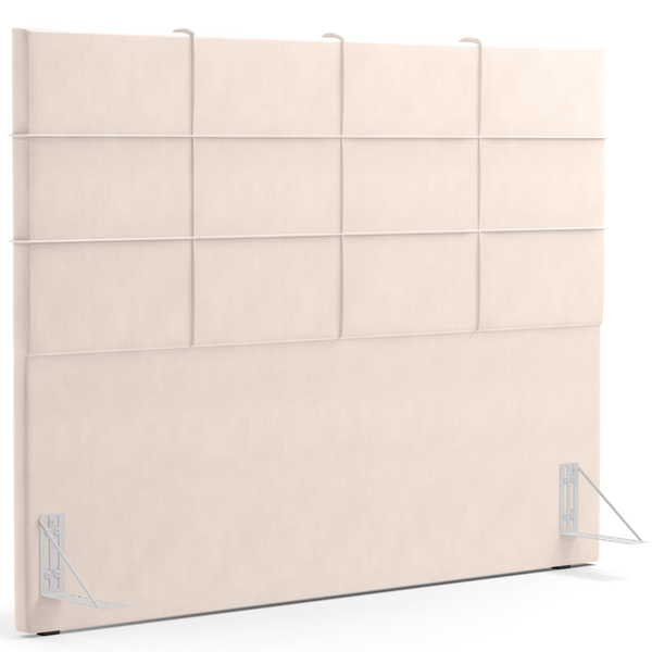 Cabeceira Cama Box Queen 160 Cm Roma W01 Suede Bege - Lyam