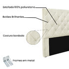Cabeceira Cama Box Queen 160 Cm Tania Linho Natural S04 - D'r