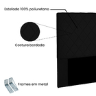 Cabeceira Cama Box Queen 160 Cm Trevelin Veludo Preto - Nexta