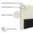 Cabeceira Cama Box Queen 160 Cm Verona Linho Natural S04 - D'
