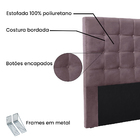 Cabeceira Cama Box Queen 160 Cm Verona Veludo S04 - D'rossi -