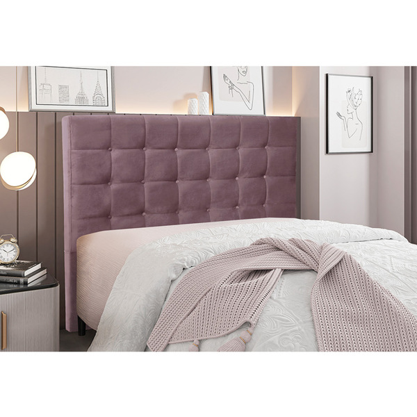 Cabeceira Cama Box Queen 160 Cm Verona Veludo Uva S04 - D'ros