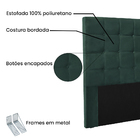 Cabeceira Cama Box Queen 160 Cm Verona Veludo Verde S04 - D'r