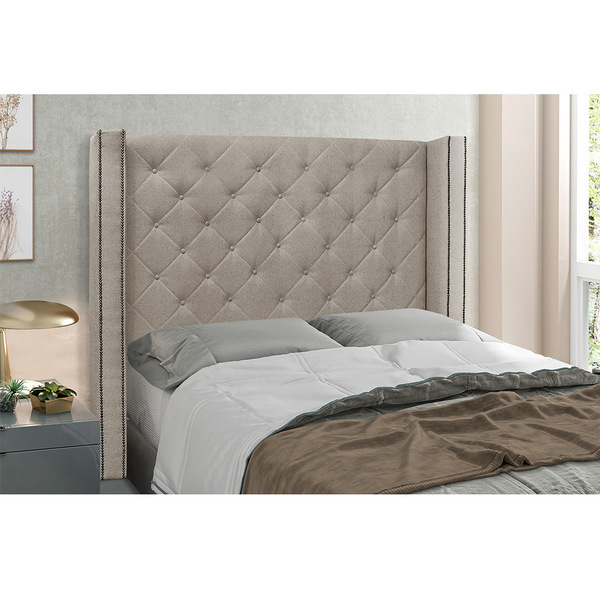 Cabeceira Cama Box Queen 160 Cm Vicenza Linho Areia S04 - D'r