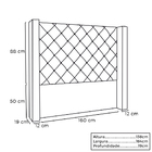Cabeceira Cama Box Queen 160 Cm Vicenza Veludo Azul Marinho S