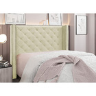 Cabeceira Cama Box Queen 160 Cm Vicenza Veludo Bege S04 - D'r