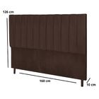 Cabeceira Cama Box Queen 160cm Carla Suede Marrom E Frame