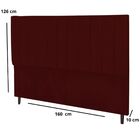 Cabeceira Cama Box Queen 160cm Carla Suede Marsala E Frame