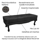 Cabeceira Cama Box Queen 160cm E Recamier Vicenza Suede Preto