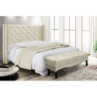 Cabeceira Cama Box Queen 160cm E Recamier Vicenza Veludo S04