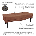 Cabeceira Cama Box Queen 160cm E Recamier Vicenza Veludo S04