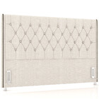 Cabeceira Cama Box Queen 160cm Estofada Frizza P05 Linho Crem