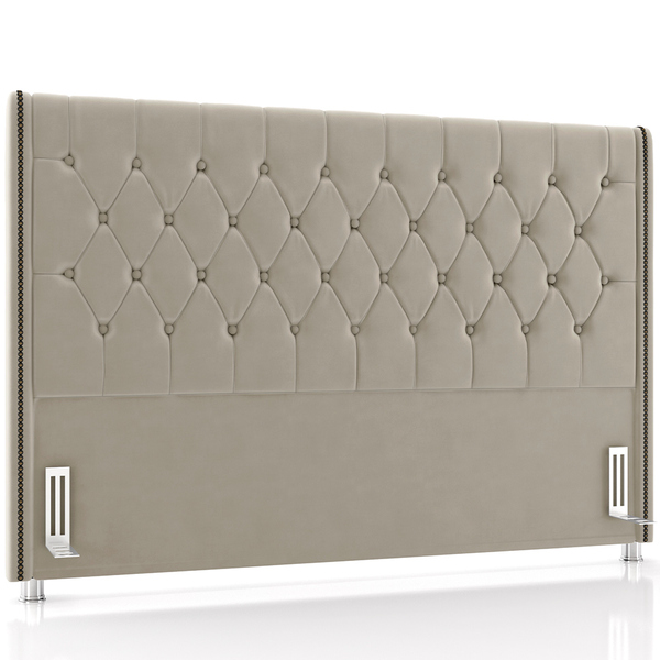 Cabeceira Cama Box Queen 160cm Estofada Frizza P05 Veludo Beg