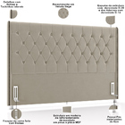 Cabeceira Cama Box Queen 160cm Estofada Frizza P05 Veludo Beg