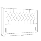 Cabeceira Cama Box Queen 160cm Estofada Frizza P05 Veludo Ros