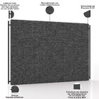 Cabeceira Cama Box Queen 160cm Estofada Goya P05 Linho Cinza