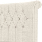 Cabeceira Cama Box Queen 160cm Estofada Meora P05 Linho Creme