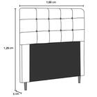 Cabeceira Cama Box Queen 160cm Helena Tecido Suede Preto Ísis