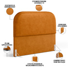 Cabeceira Cama Box Queen 160cm Lanna Com Puff Recamier Doha W