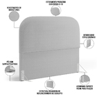 Cabeceira Cama Box Queen 160cm Lanna Com Puff Recamier Doha W