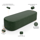 Cabeceira Cama Box Queen 160cm Lanna Com Puff Recamier Doha W