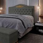 Cabeceira Cama Box Queen 160cm Marcheli Linho Grafite