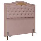 Cabeceira Cama Box Queen 160cm Marcheli Suede Rosê - Fdecor