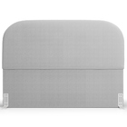 Cabeceira Cama Box Queen 160cm Orgânica Lanna W01 Bouclê Cinz