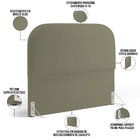 Cabeceira Cama Box Queen 160cm Orgânica Lanna W01 Bouclê Oliv