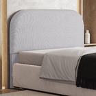 Cabeceira Cama Box Queen 160cm Orgânica Lanna W01 Linho Cinza