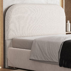 Cabeceira Cama Box Queen 160cm Orgânica Lanna W01 Linho Cru -