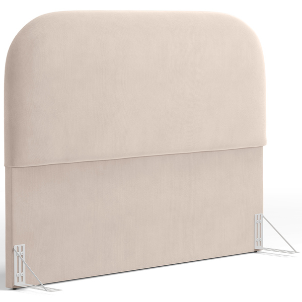 Cabeceira Cama Box Queen 160cm Orgânica Lanna W01 Suede Bege