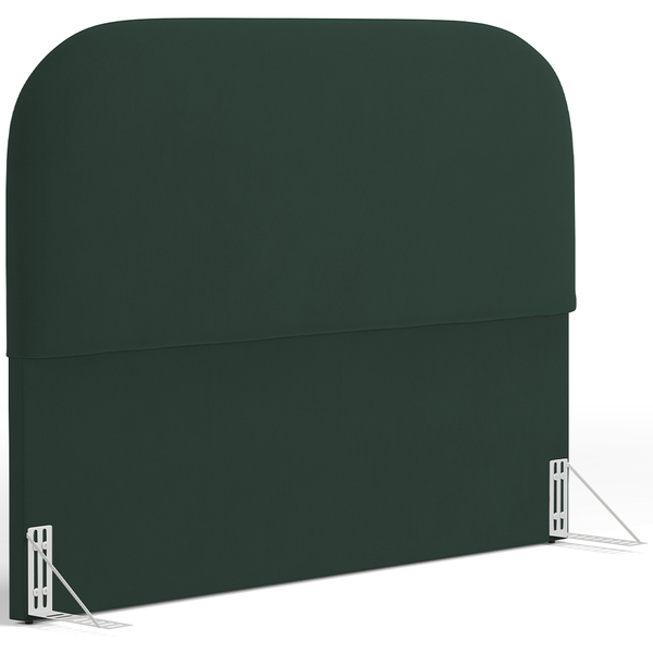 Cabeceira Cama Box Queen 160cm Orgânica Lanna W01 Suede Verde