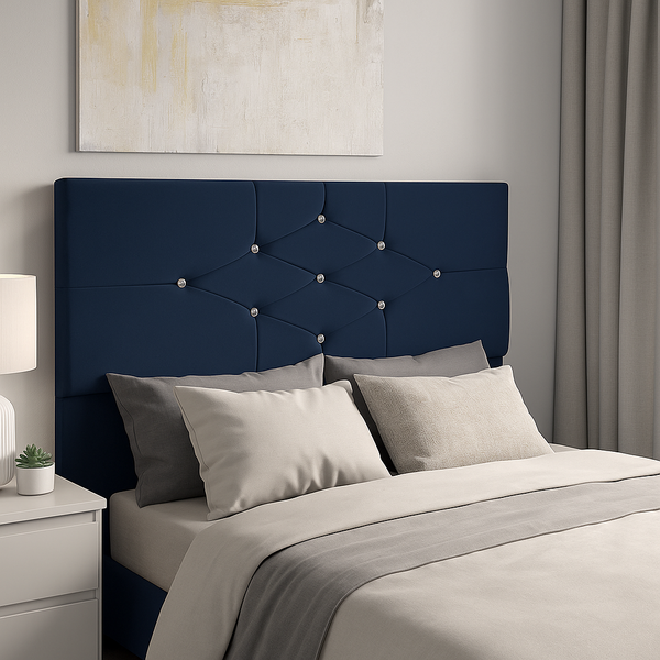 Cabeceira Cama Box Queen 195 Cm Camboriú Azul Marinho