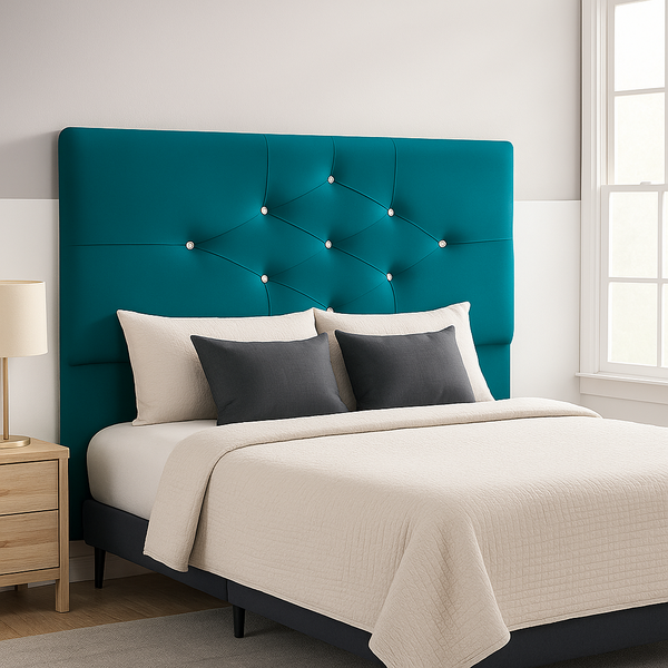Cabeceira Cama Box Queen 195 Cm Camboriú Azul Tiffany