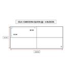 Cabeceira Cama Box Queen 4 Blocos Alce Couch Courvin Bege Fen