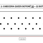 Cabeceira Cama Box Queen Botonê Alce Couch Linho Cinza 160cm