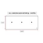 Cabeceira Cama Box Queen Botonê Alce Couch Linho Cinza Claro