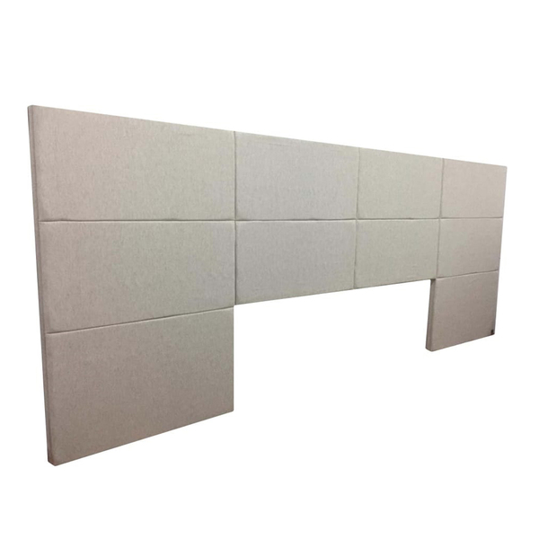 Cabeceira Cama Box Queen Com Laterais Alce Couch Linho Bege C