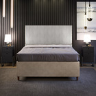 Cabeceira Cama Box Queen Com Tachas 160 Cm Vicenza L02 Linho