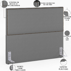 Cabeceira Cama Box Queen Com Tachas 160 Cm Vicenza L02 Suede