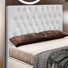 Cabeceira Cama Box Queen Diamante 160cm Sintetico Branco