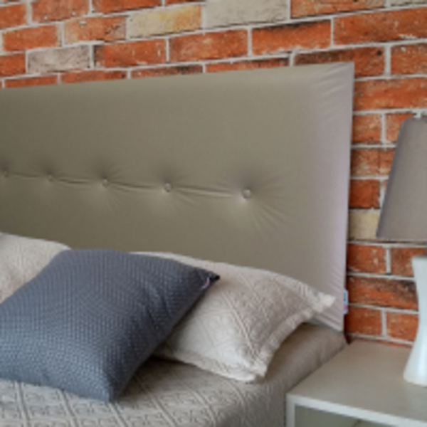 Cabeceira Cama Box Queen Durasi 05 Corino Bege 160 X 120 Rbl