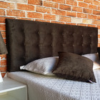 Cabeceira Cama Box Queen Durasi 15 Suede Amassado Marrom Rbl