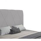 Cabeceira Cama Box Queen Mega 160cm Suede Cinza Claro