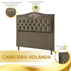 Cabeceira Cama Box Queen Size 160 Cm Estofada Veludo Marrom C
