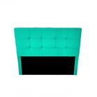 Cabeceira Cama Box Queen Slim 160cm Suede Azul Turquesa