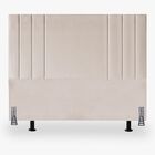 Cabeceira Cama Box Queen Suede 160 Cm Estofada Moderna Frame
