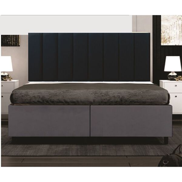 Cabeceira Cama Box Queen Veludo Azul Kit Com 8 Placas