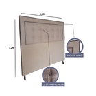 Cabeceira Cama Box Queen Veneza Diamond 10 Linho Bege 160 X 1